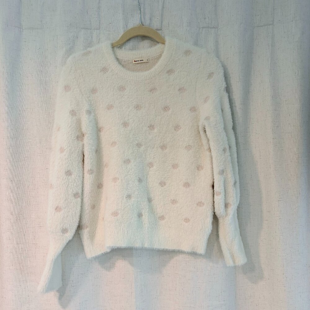 Marine Layer Women's Fuzzy Polka Dot Sweater - Size Small